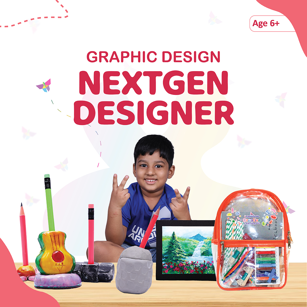 Nextgen Designer – Graphic Design Creative Learning Kit (Age 6+ Yrs) with Video Tutorials & Instruction Manual